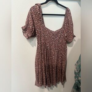 Rylee + Cru Mauve Floral Mini Dress